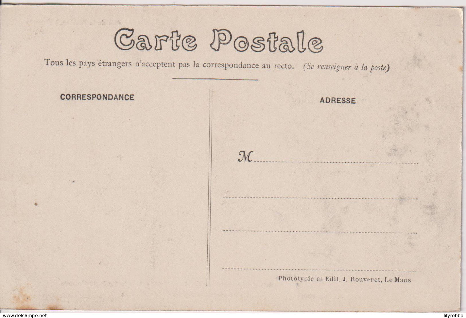 FRANCE - Circuit De La Sarthe 1906 - 13. Entree Dans La Foret De Vibraye - Route Empruntee Pour Eviter-Vibraye - Le Mans