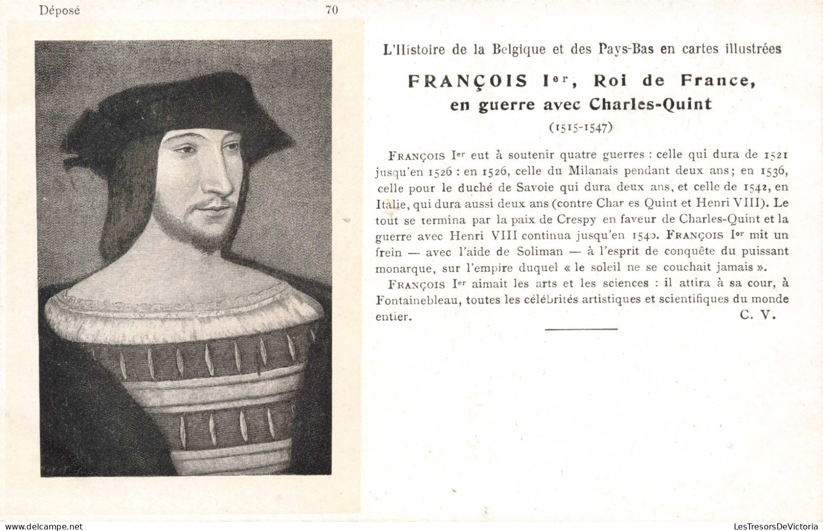 CELEBRITES - Personnages Historiques - François 1er, Roi De France, En Guerre Avec Charles.. - Carte Postale Ancienne - Personnages Historiques