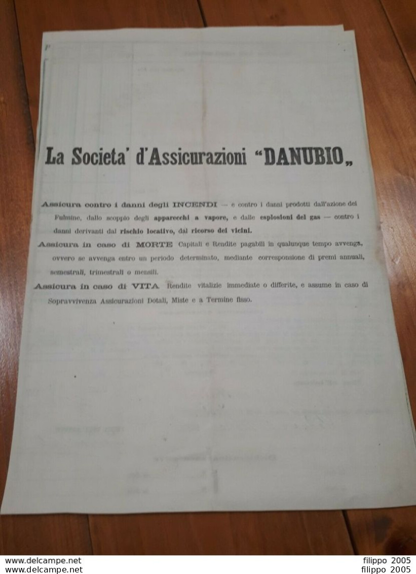 1896/1912 LOTTO VECCHIE POLIZZE ASSICURAZIONE - TRIESTE PADOVA ROVIGO CAPRILE - Banque & Assurance