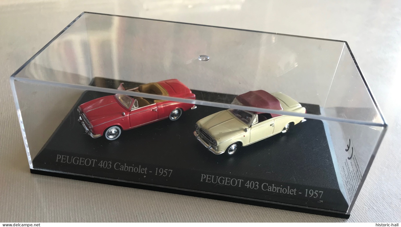 UNIVERSAL HOBBIES - Duo PEUGEOT 403 Cabriolet 1957 - Scale 1:87