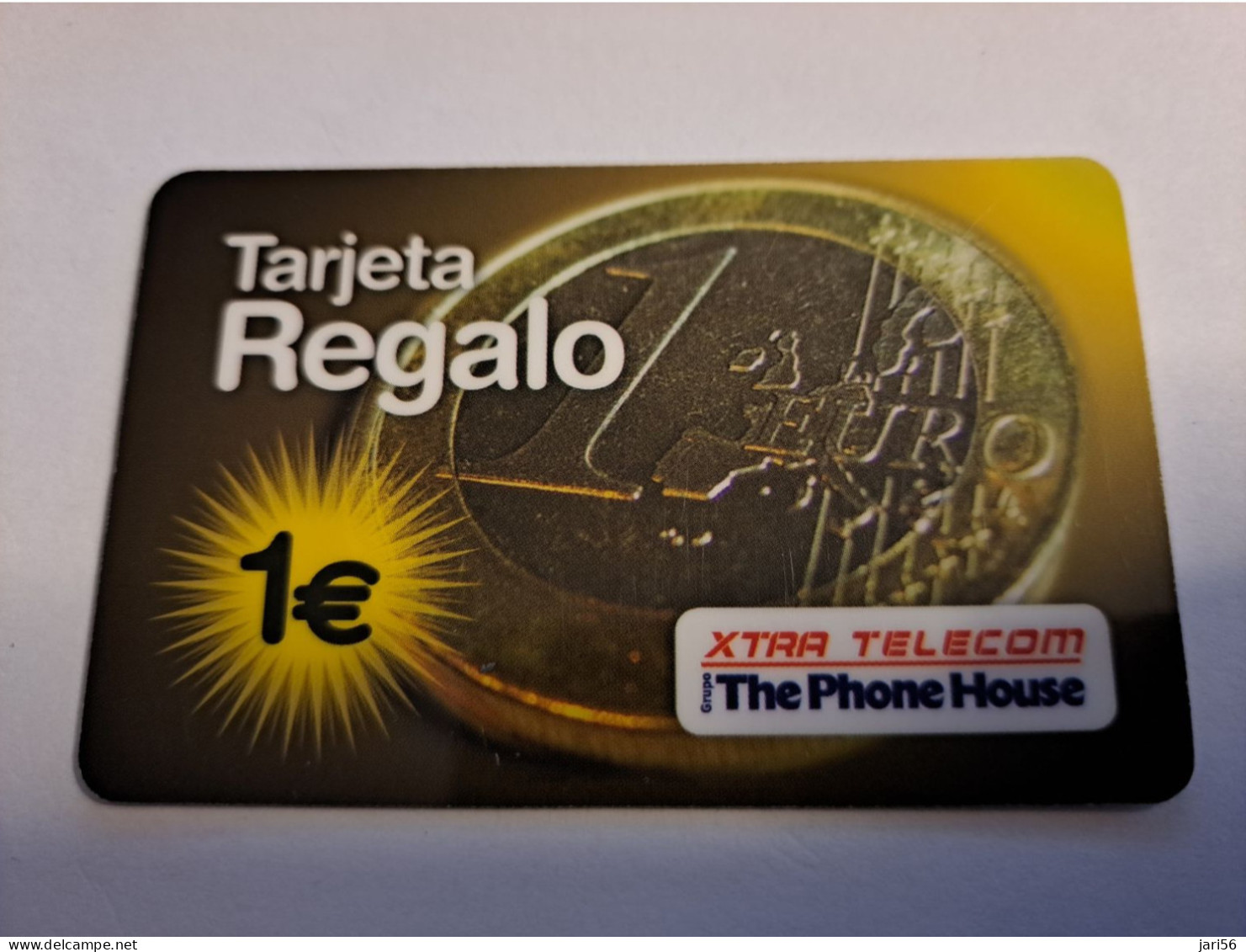 SPAIN/ ESPANA/ € 1,00  TARJETA REGALO/ EURO COIN ON CARD €1,-   Nice  Fine Used   PREPAID   **16014 ** - Basisuitgaven