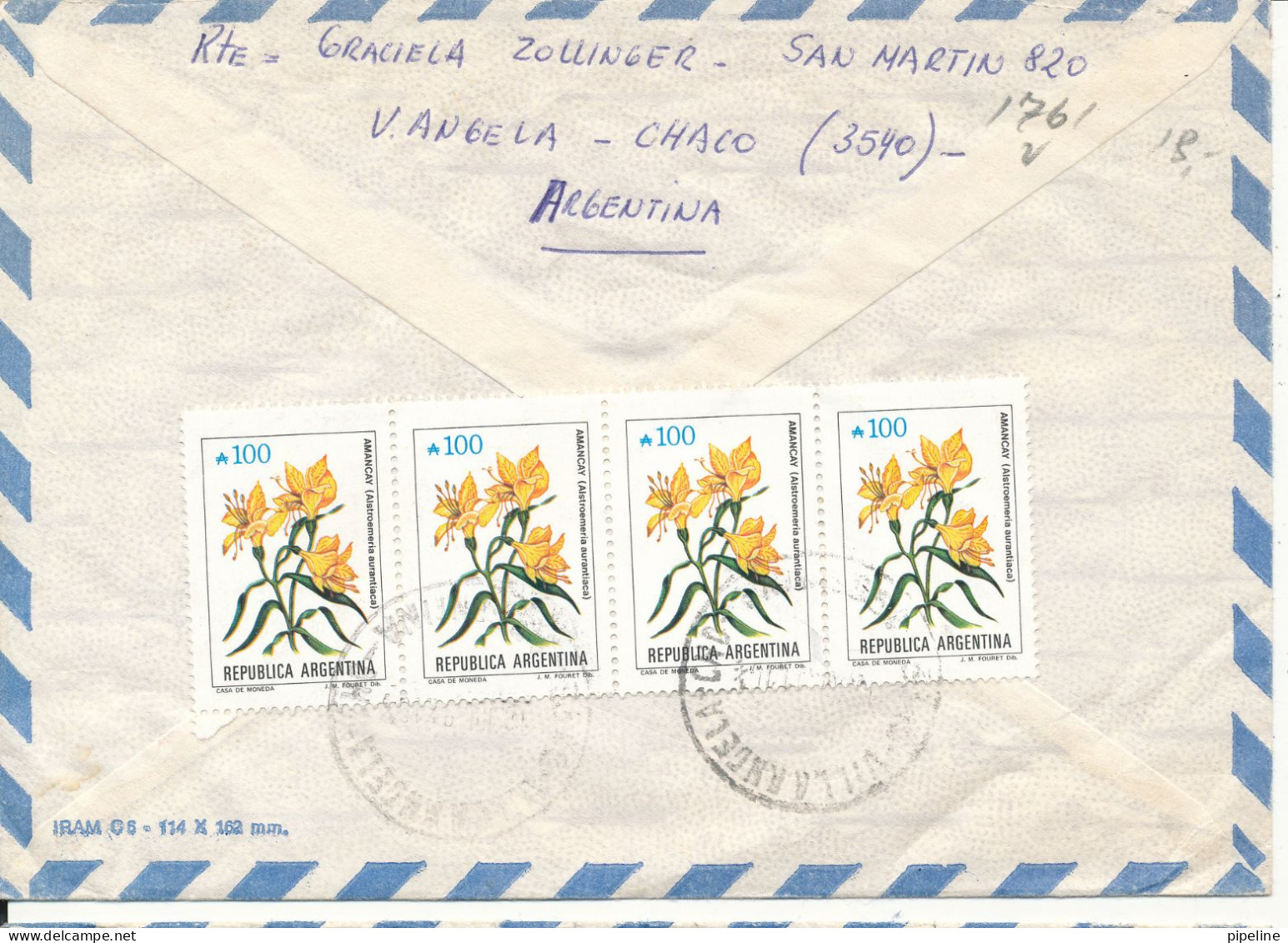 Argentina Registered Air Mail Cover With Meter Cancel And Stamps Sent To Switzerland Villa Angela 16-7-1991 See Scans - Poste Aérienne