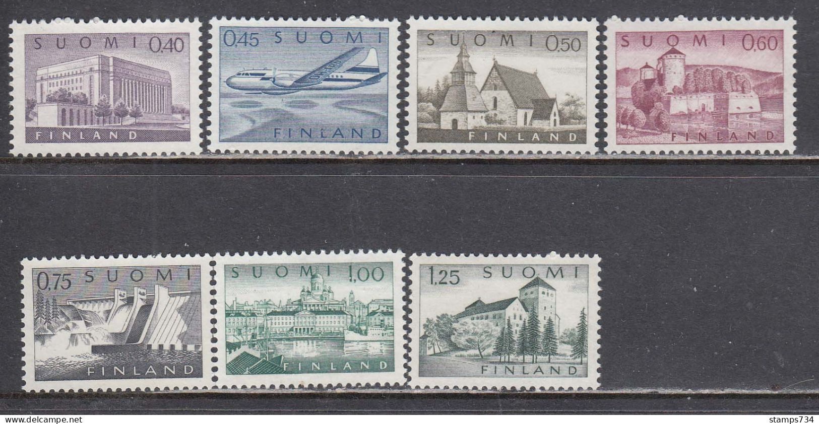 Finland 1963/74 - Regular Stamps, Mi-Nr. 562x/68x, MNH** - Neufs