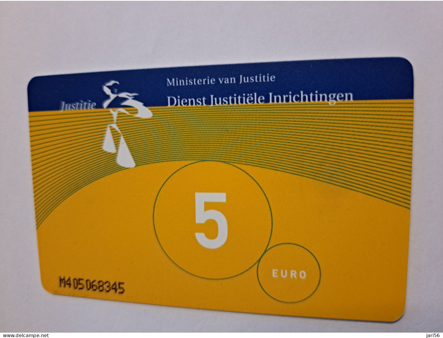 NETHERLANDS   € 5,-  ,-  / USED  / DATE  01-01/06  JUSTITIE/PRISON CARD  CHIP CARD/ USED   ** 16020** - GSM-Kaarten, Bijvulling & Vooraf Betaalde