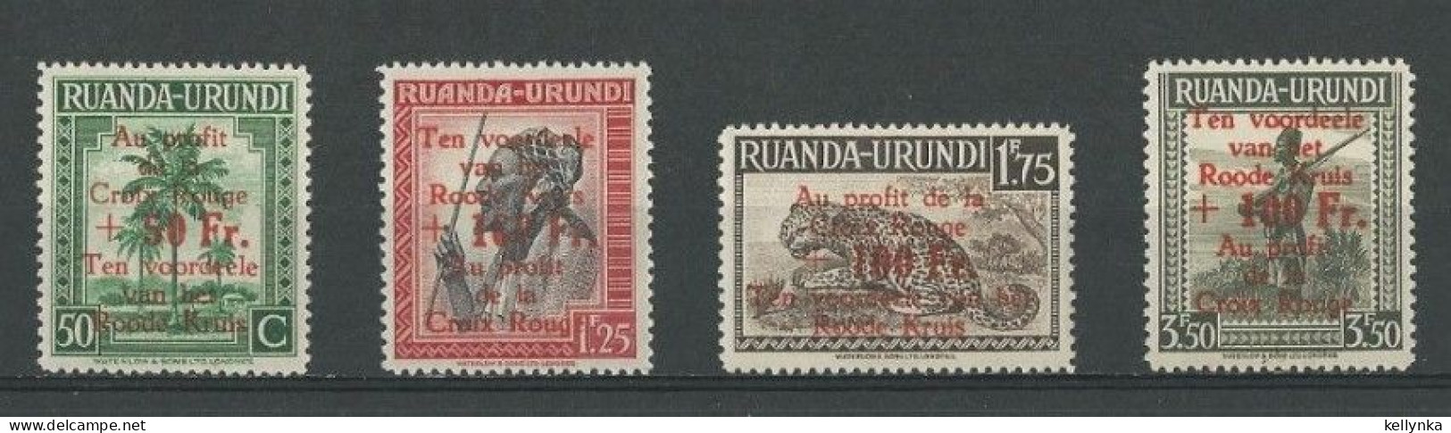 Ruanda Urundi - 150/153 - Croix Rouge - 1944 - MNH - Ongebruikt