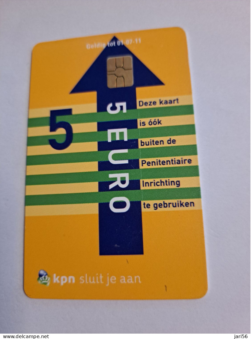 NETHERLANDS   € 5,-  ,-  / USED  / DATE  01-07/11  JUSTITIE/PRISON CARD  CHIP CARD/ USED   ** 16023** - GSM-Kaarten, Bijvulling & Vooraf Betaalde