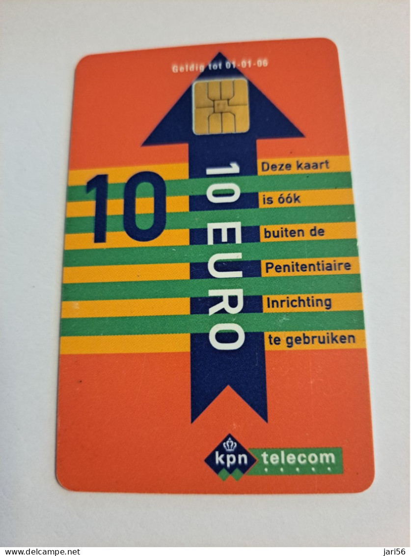 NETHERLANDS   € 10,-  ,-  / USED  / DATE  01-01/06  JUSTITIE/PRISON CARD  CHIP CARD/ USED   ** 16024** - GSM-Kaarten, Bijvulling & Vooraf Betaalde