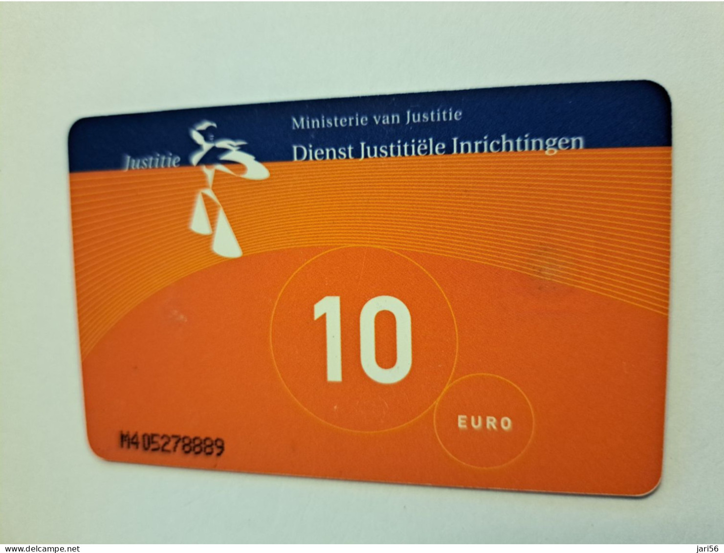 NETHERLANDS   € 10,-  ,-  / USED  / DATE  01-01/06  JUSTITIE/PRISON CARD  CHIP CARD/ USED   ** 16024** - GSM-Kaarten, Bijvulling & Vooraf Betaalde