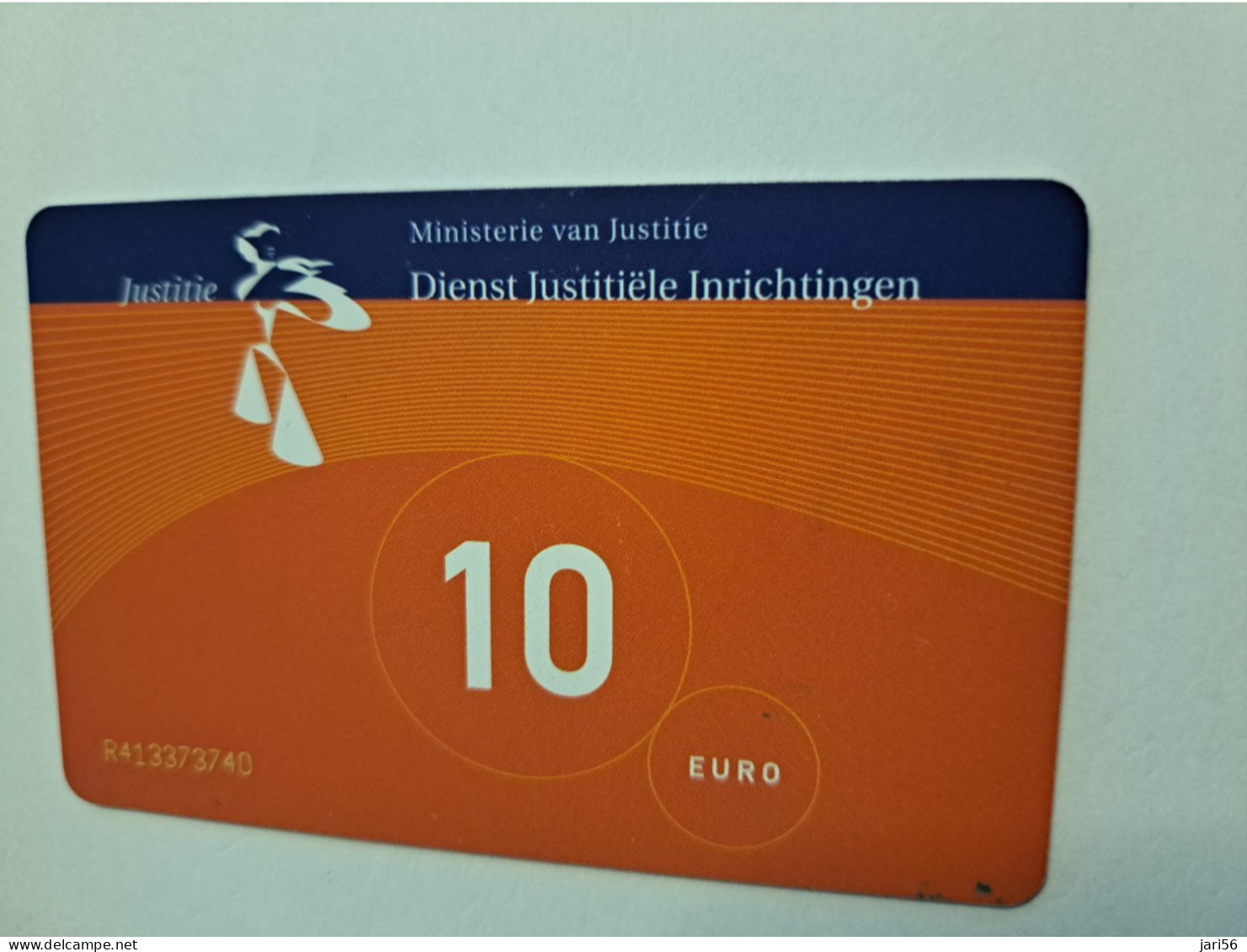 NETHERLANDS   € 10,-  ,-  / USED  / DATE  01-01/09  JUSTITIE/PRISON CARD  CHIP CARD/ USED   ** 16025** - GSM-Kaarten, Bijvulling & Vooraf Betaalde