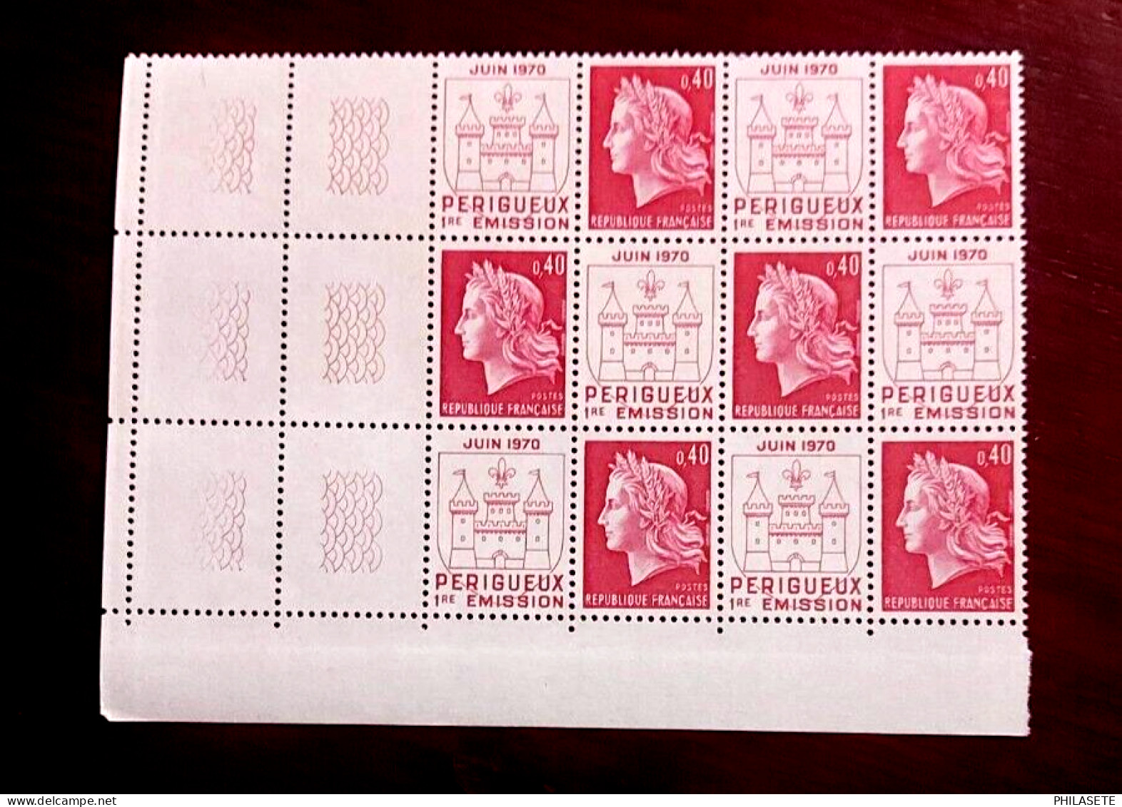 France 1970 Neufs N** Bloc De 6 Timbres YT N° 1643 Imprimerie De Périgueux - Feuilles Complètes