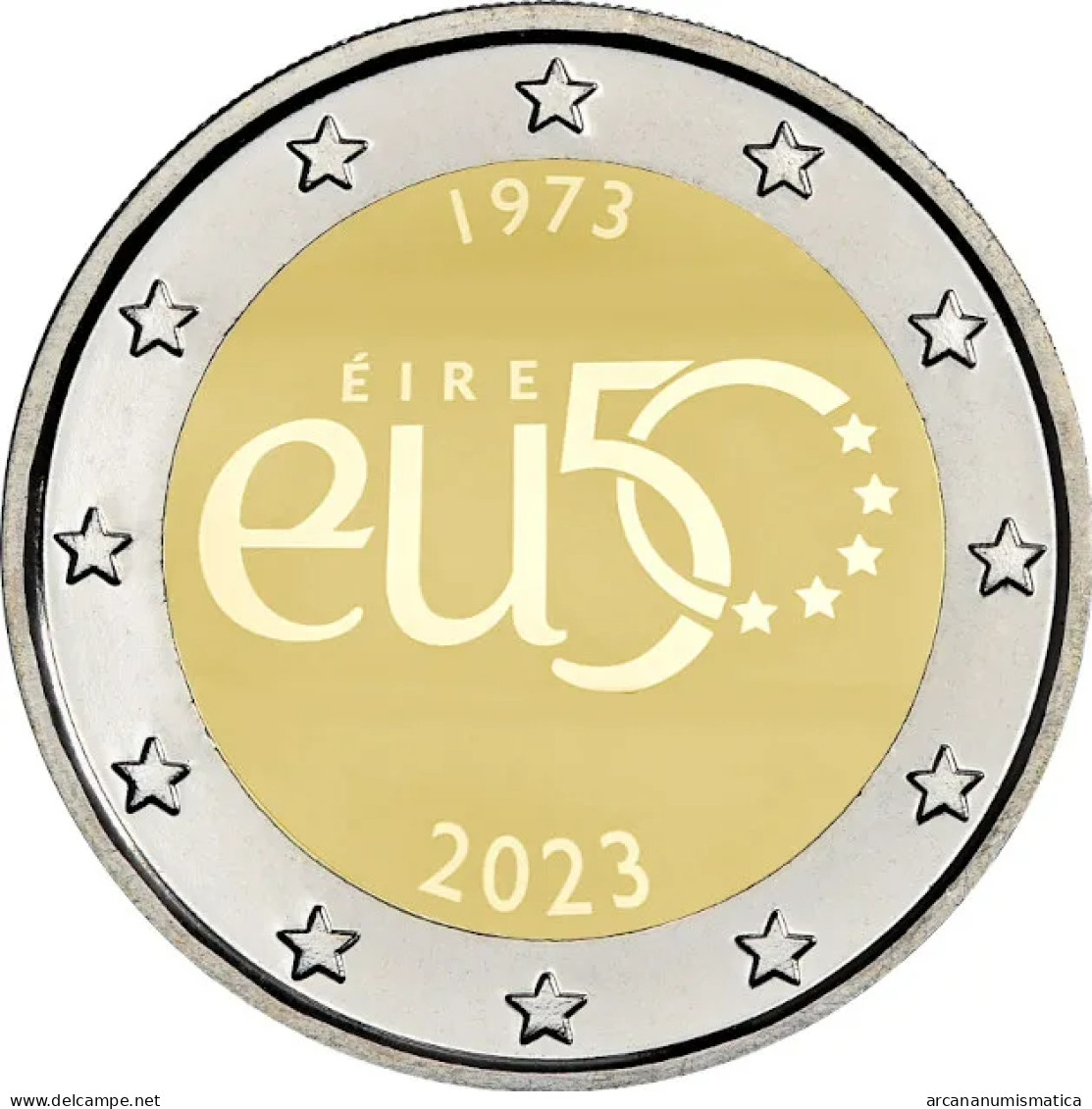 IRLANDA 2€ 2.023 2023 Bimetálica SC/UNC "50 Aniversario De La Adhesión De Irlanda A La Unión Europea"  T-DL-13.565 - Irlanda