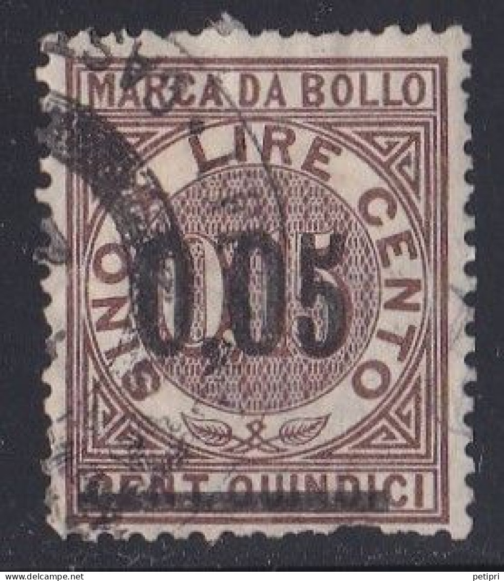 Italie - 1861 - 1878  Victor Emmanuel II  -  Timbre Fiscal  Surchargé  0.05   Oblitéré - Fiscali
