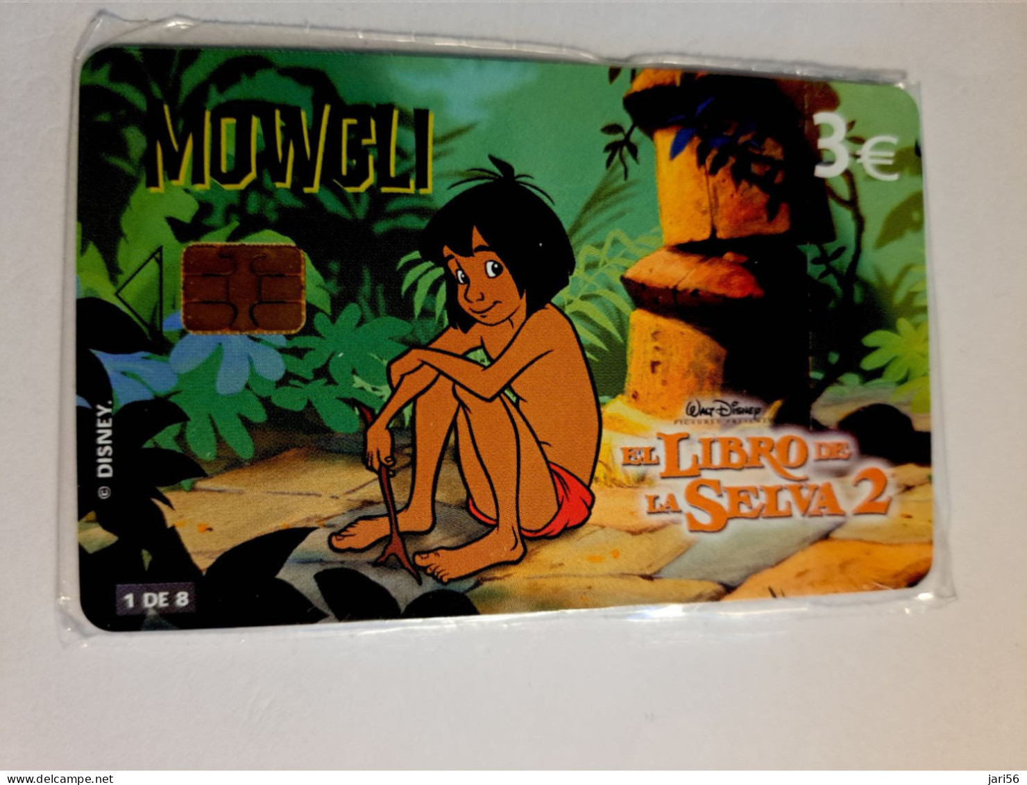 SPAIN/ ESPANA  CHIPCARD/ PRIVE/ € 3,- / DISNEY/ MOWGLI/ TIRAGE 4000 EX     FINE USED CARD     **16031** - Emisiones Básicas