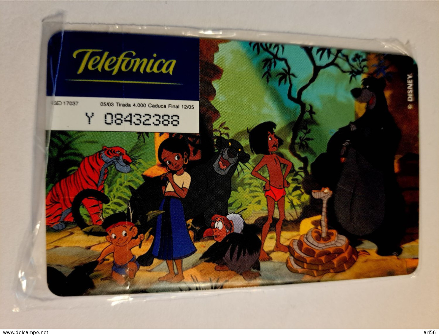 SPAIN/ ESPANA  CHIPCARD/ PRIVE/ € 3,- / DISNEY/ MOWGLI/ TIRAGE 4000 EX     FINE USED CARD     **16031** - Basisausgaben