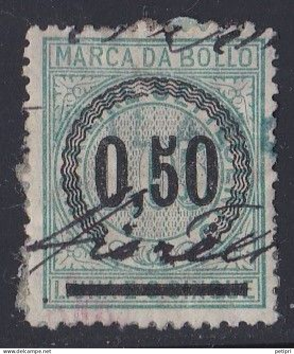 Italie - 1861 - 1878  Victor Emmanuel II  -  Timbre Fiscal  Surchargé  0.50   Oblitéré - Fiscaux
