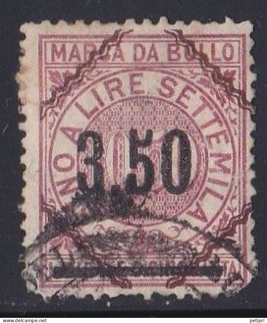 Italie - 1861 - 1878  Victor Emmanuel II  -  Timbre Fiscal  Surchargé  3.50   Oblitéré - Steuermarken