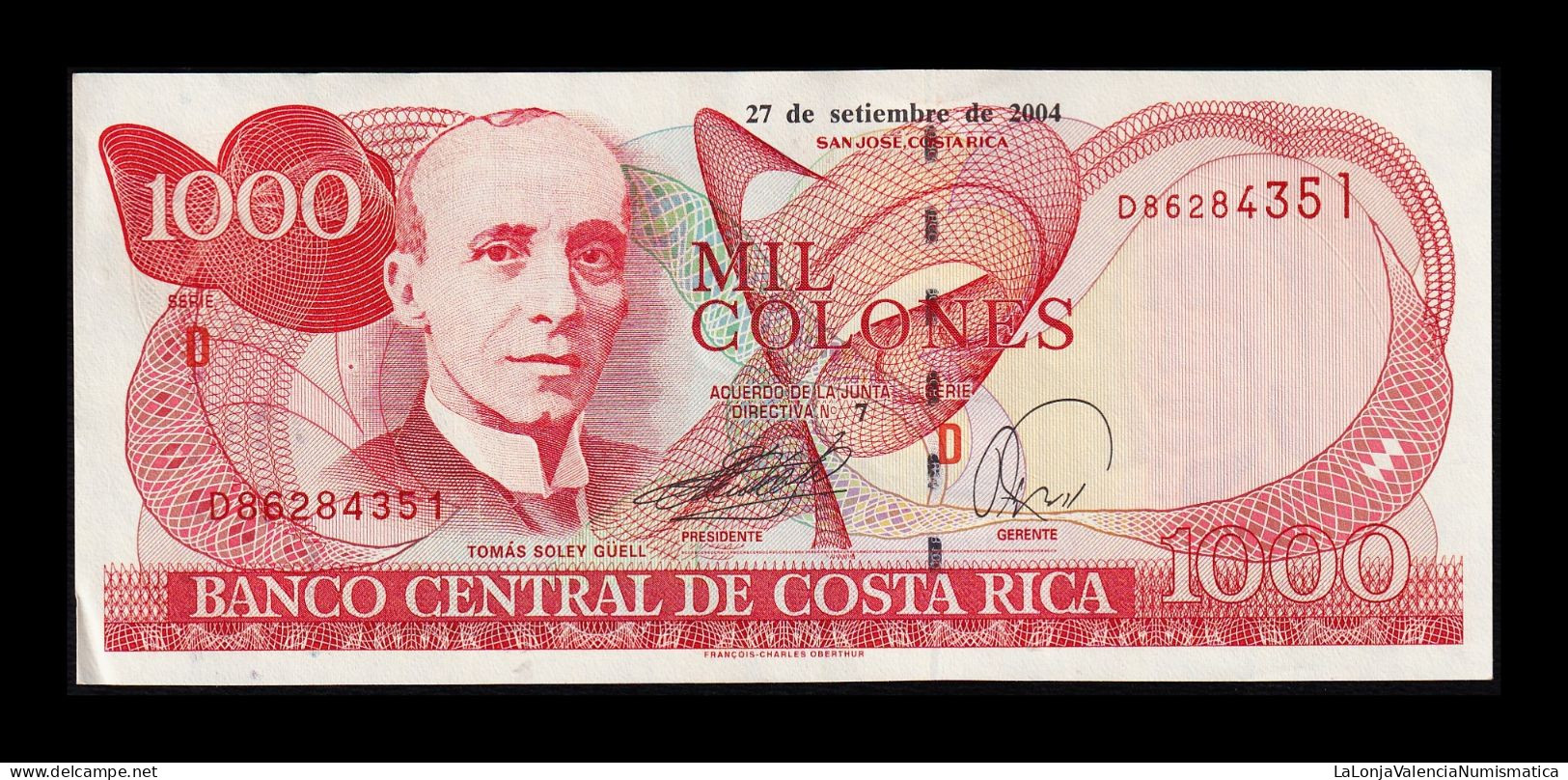 Costa Rica 1000 Colones 2004 Pick 264e Mbc/Ebc Vf/Xf - Costa Rica