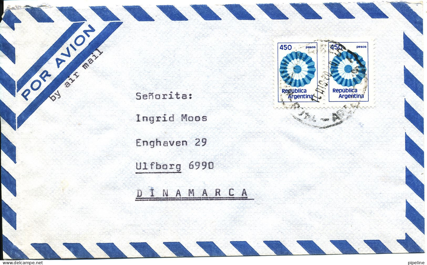 Argentina Air Mail Cover Sent To Denmark 10-12-1980 - Airmail