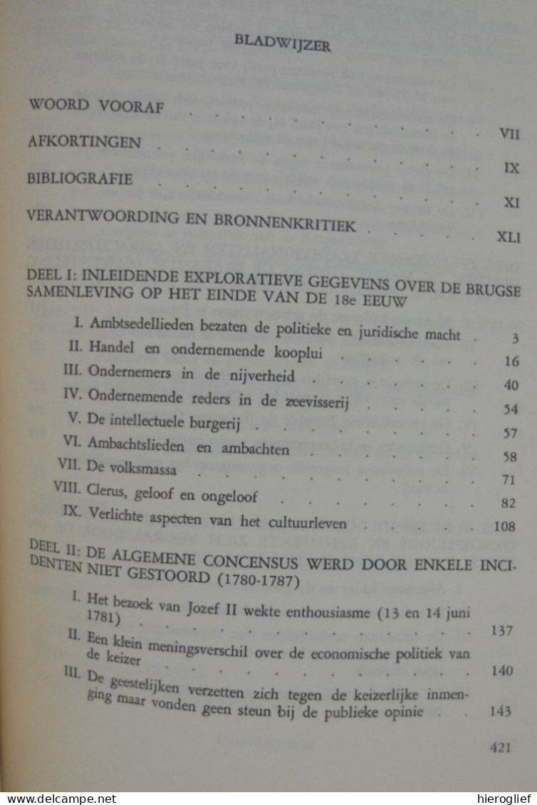 JACOBIJNEN EN TRADITIONALISTEN - reacties vd Bruggelingen in Revolutietijd 1780 1794 Dr. Y. Vanden Berghe 2 delen brugge