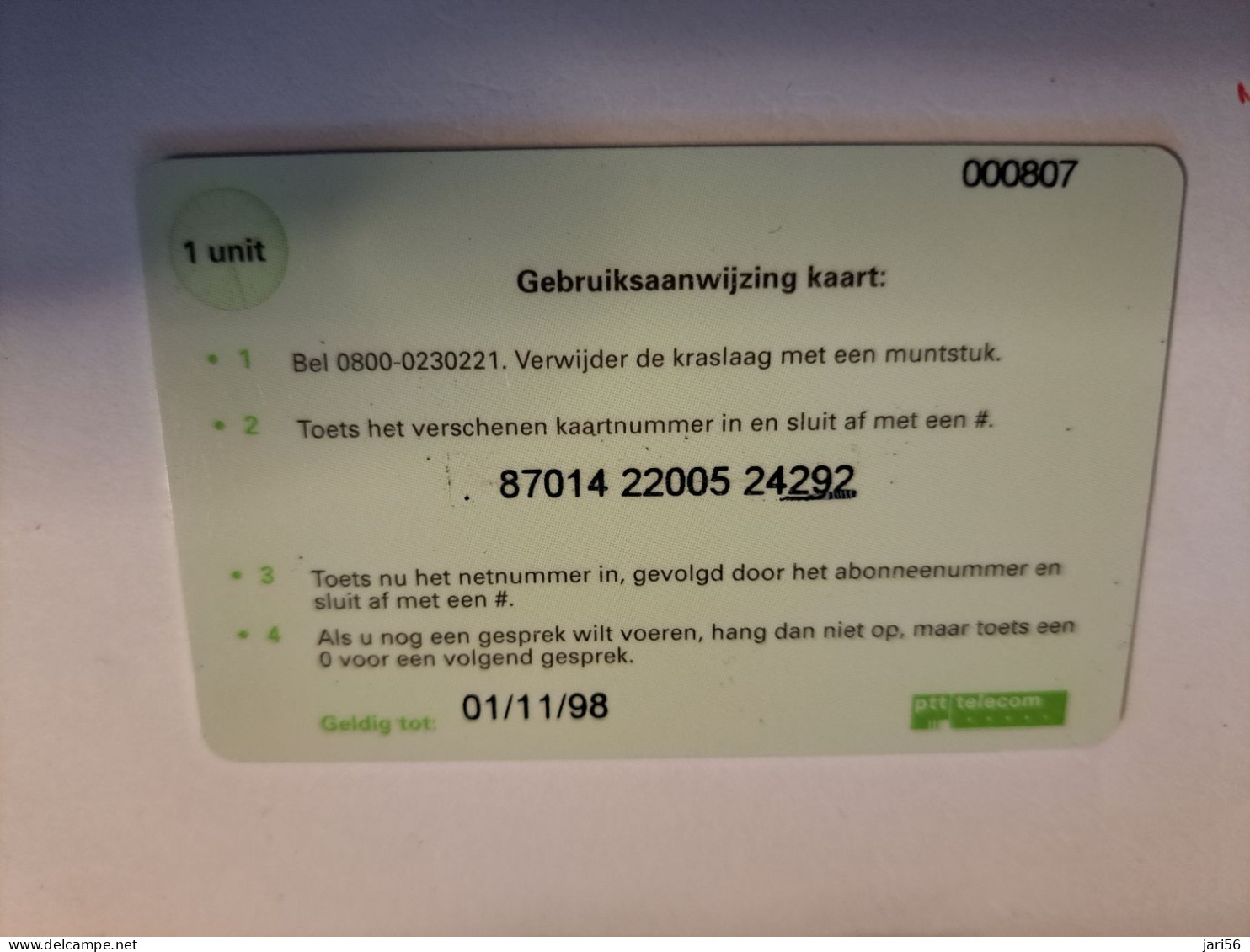 NETHERLANDS / PREPAID CARD / 1 UNITS  / SUSKE & WISKE/ BOB & BOBETTE / DIFFICULT CARD  /  CARD/ USED    ** 16036** - Privé