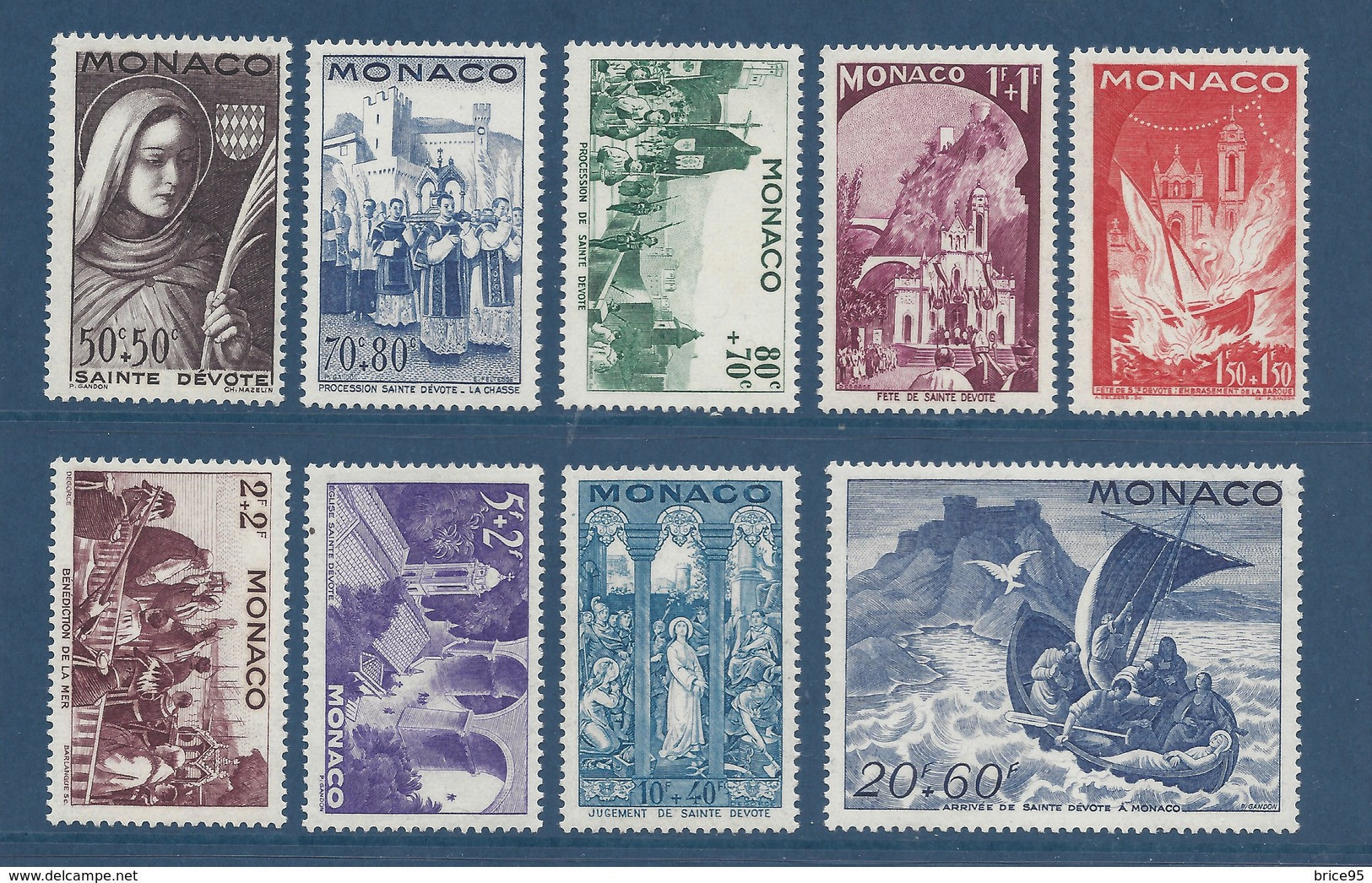 Monaco - YT N° 265 à 273 * - Neuf Avec Charnière - 1944 - Unused Stamps