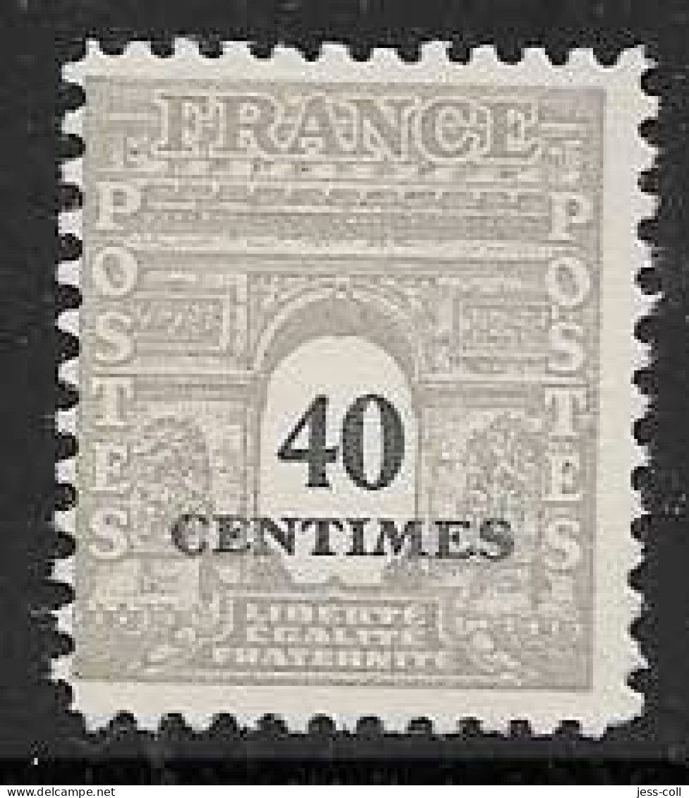 Yvert 703 40 C Gris - ** - 1944-45 Triomfboog