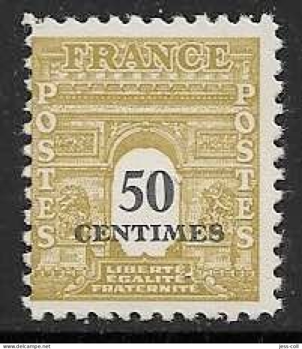 Yvert 704 50 C Jaune-olive - ** - 1944-45 Arco Di Trionfo