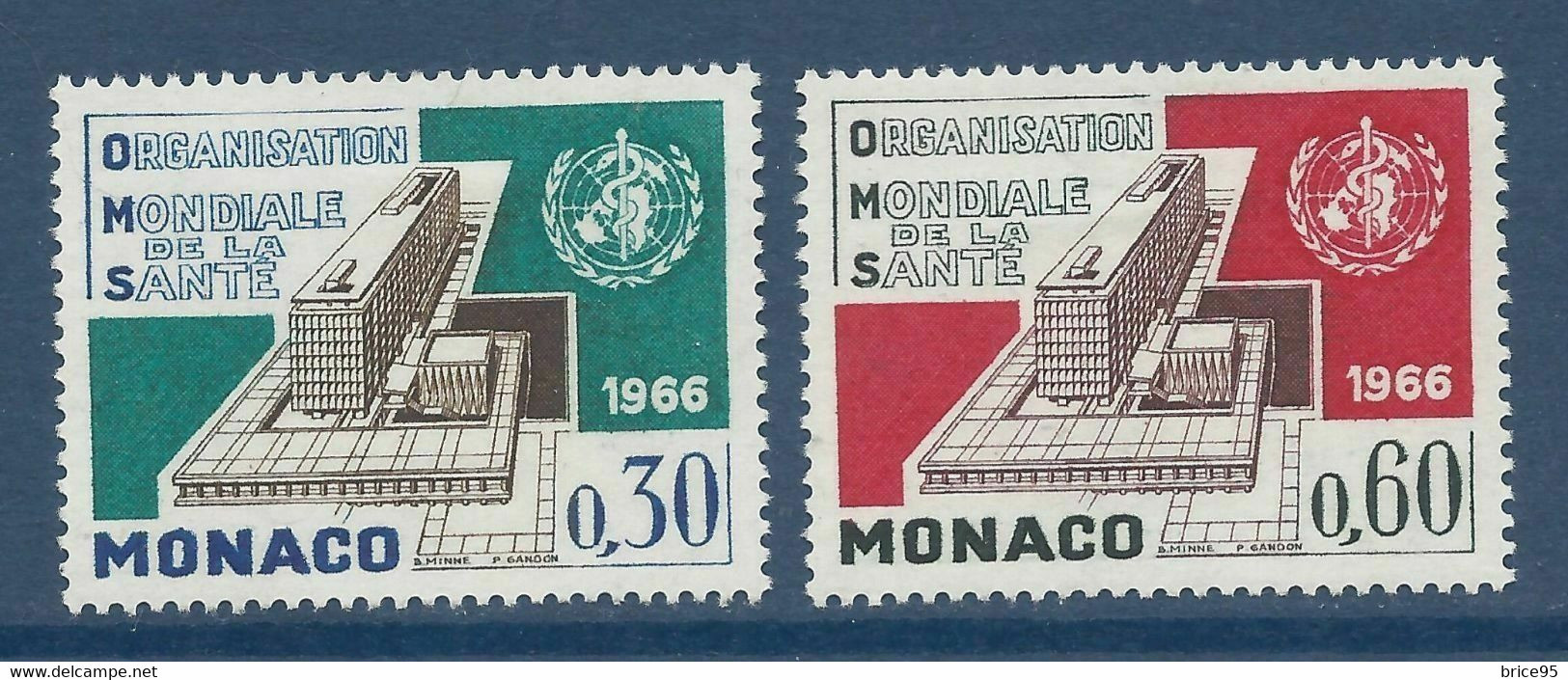 Monaco - YT N° 703 Et 704 ** - Neuf Sans Charnière - 1966 - Neufs