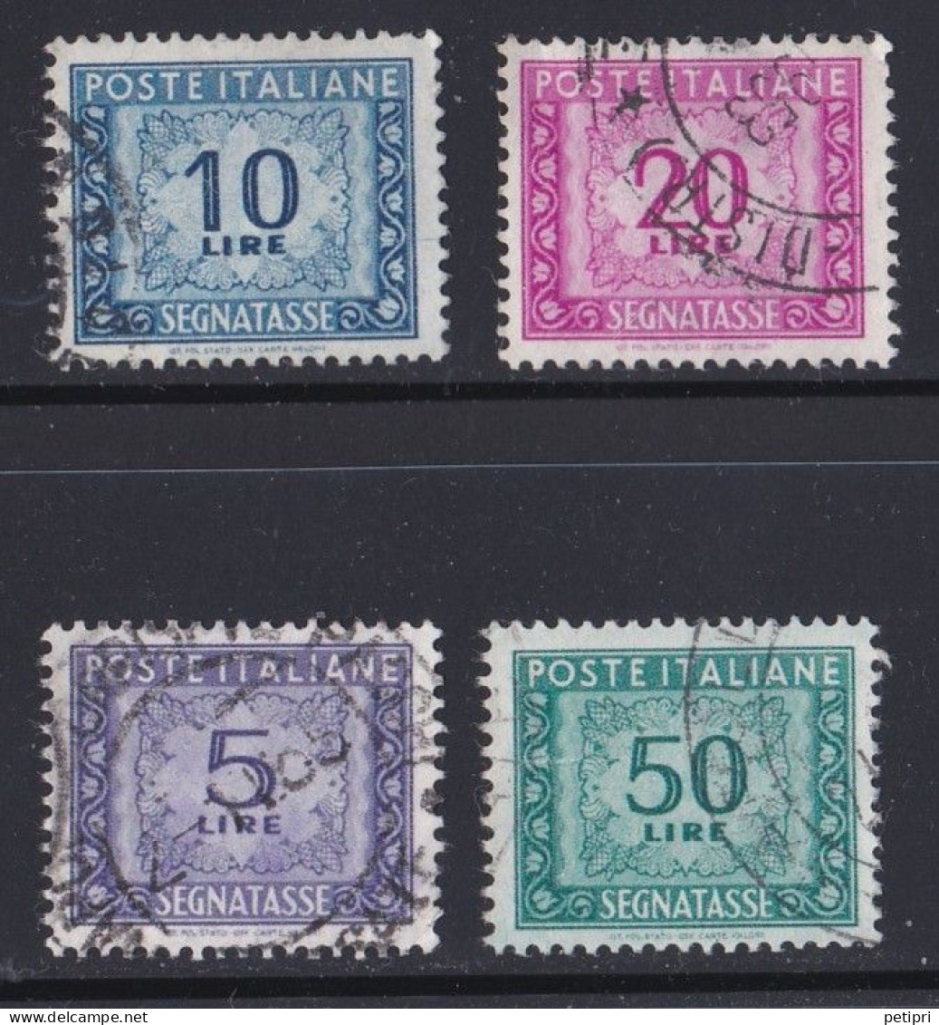 Italie - 1947  République  - Taxe  Y&T  N ° 72  74  79  85   Oblitéré - Taxe