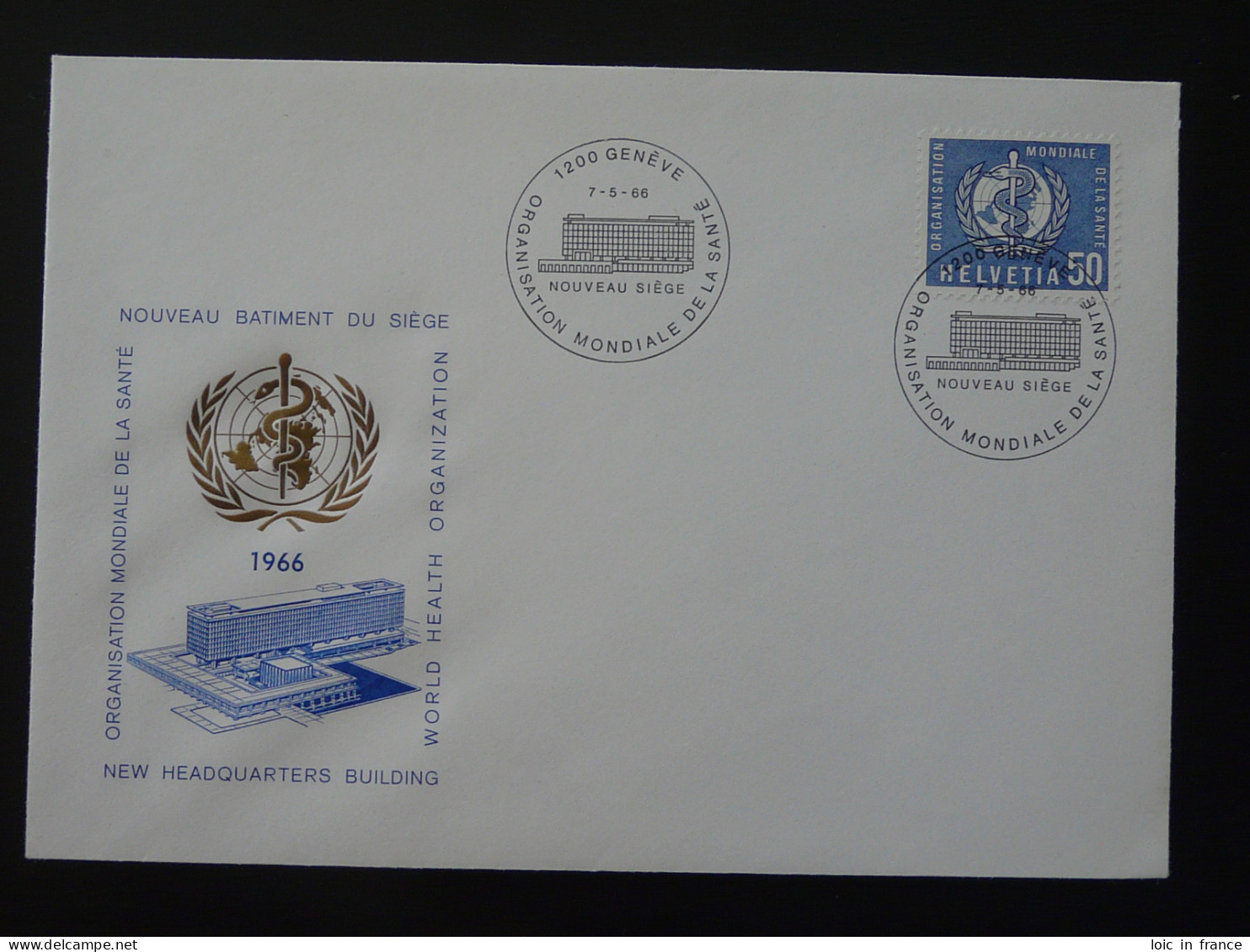 FDC OMS WHO Suisse 1966 - WHO