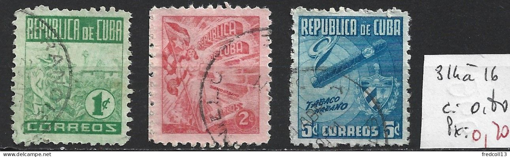 CUBA 314 à 16 Oblitérés Côte 0.80 € - Gebruikt