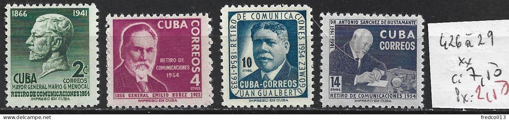 CUBA 426 à 29 ** Côte 7.50 € - Ungebraucht