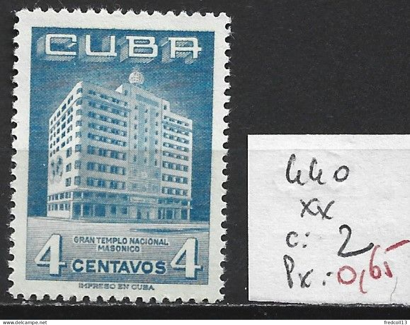 CUBA 440 ** Côte 2 € - Ongebruikt