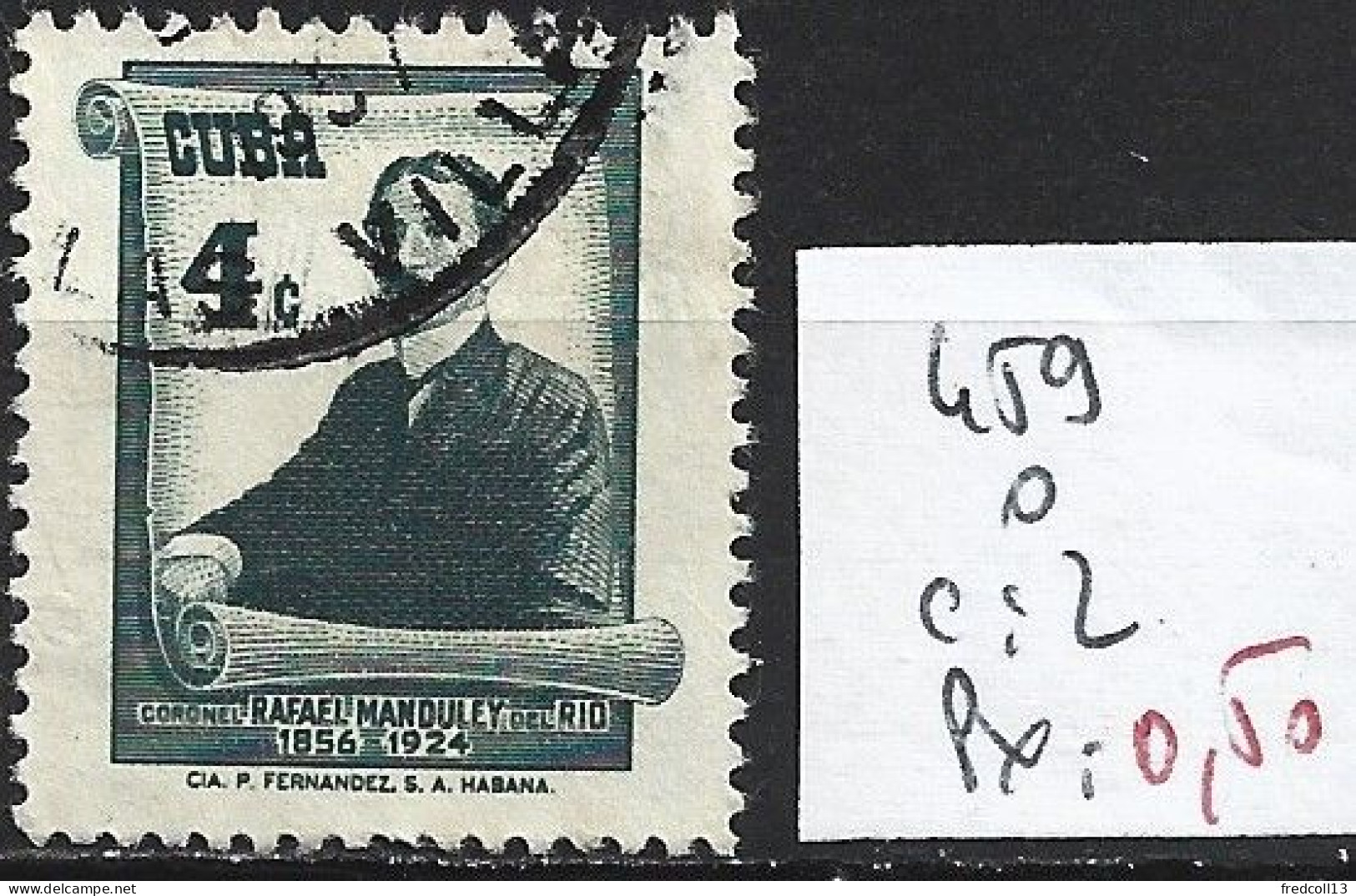 CUBA 459 Oblitéré Côte 2 € - Used Stamps