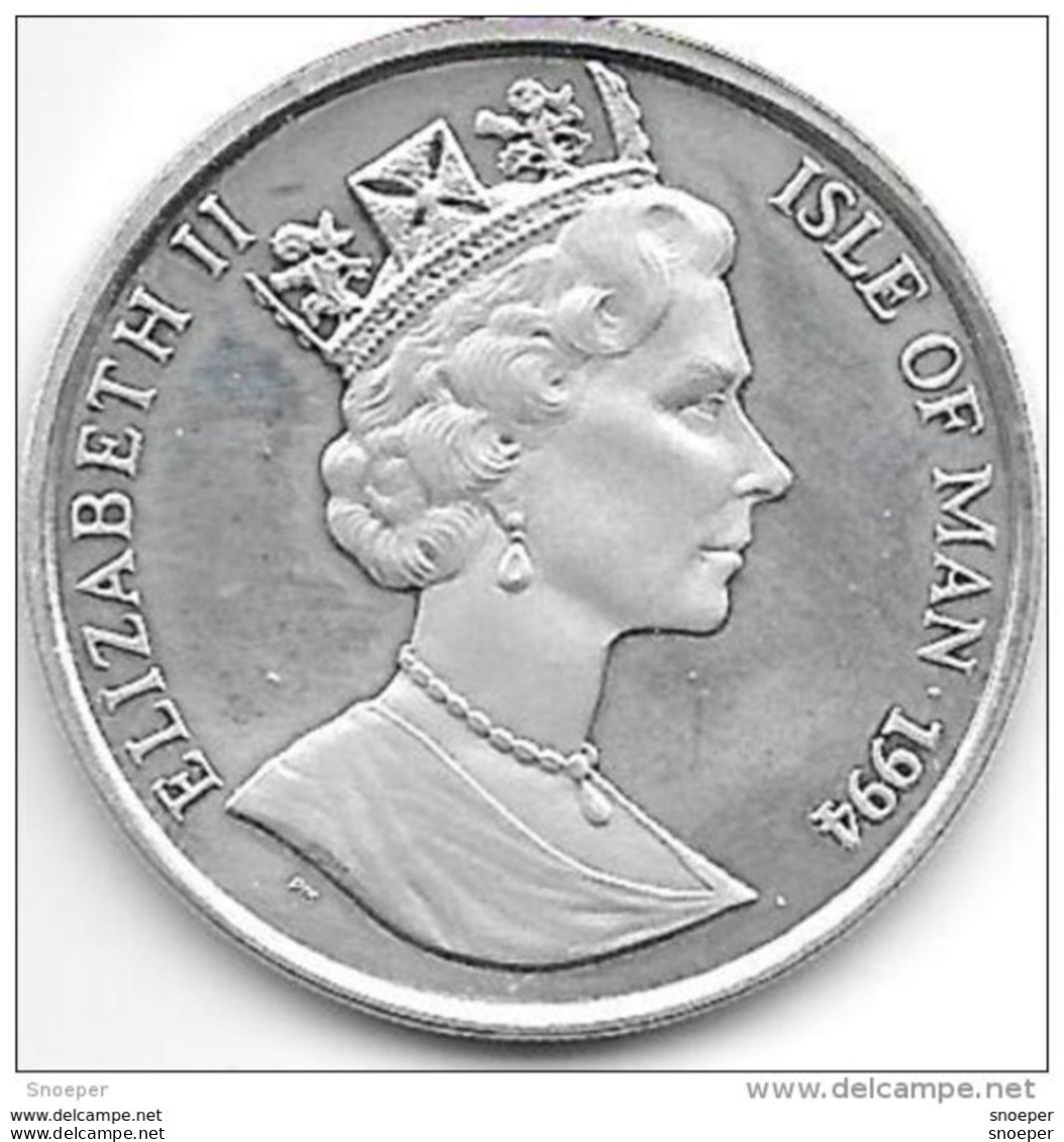 *isle Man 15 Ecus 1994 Km 711 Trade Coinage !!!! Catalog Val 45,00$ SILVER 925 - Colonies
