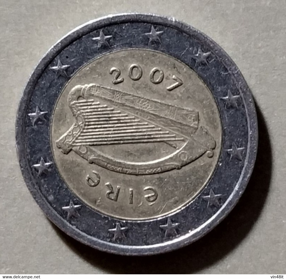 2007 - IRLANDA  - MONETA IN EURO - DEL VALORE DI  2,00  EURO   - USATA - Ireland