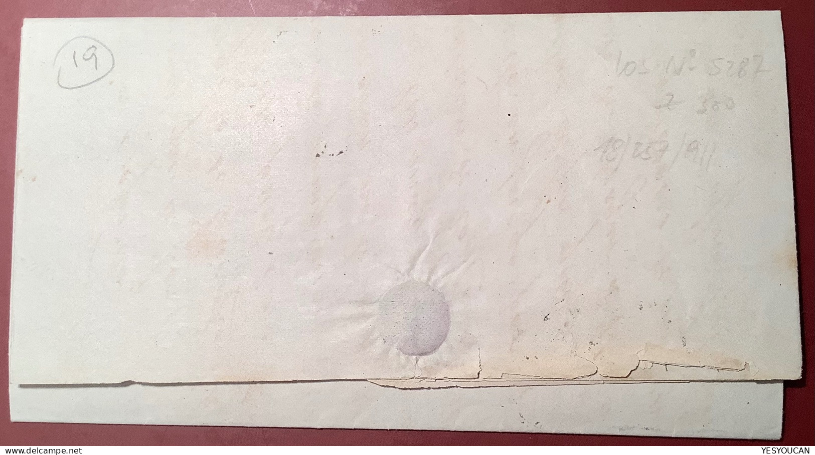 FRANCA TARIJA 1864 Entire Letter To Cobija, Very Fine & Fresh Stampless Cover (Bolivia Prephilately - Bolivia