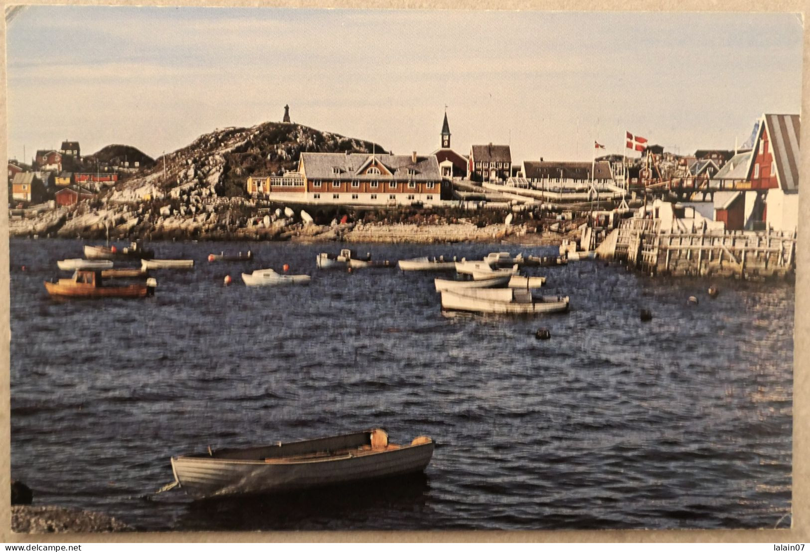 Carte Postale Couleur : GROENLAND : Kolonihavnen, GODTHAB, Stamp - Greenland