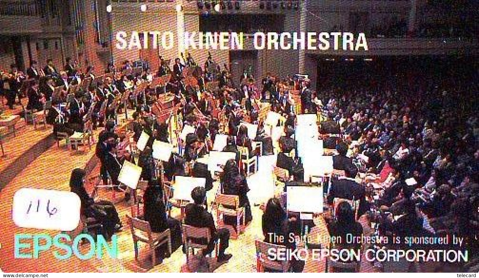 TELECARTE JAPON * CHEF D ' ORCHESTRA (116) Conductor * SAITO KINEN ORCHESTRA * DIRECTOR MUSIC * PHONECARD JAPAN  CONCERT - Muziek