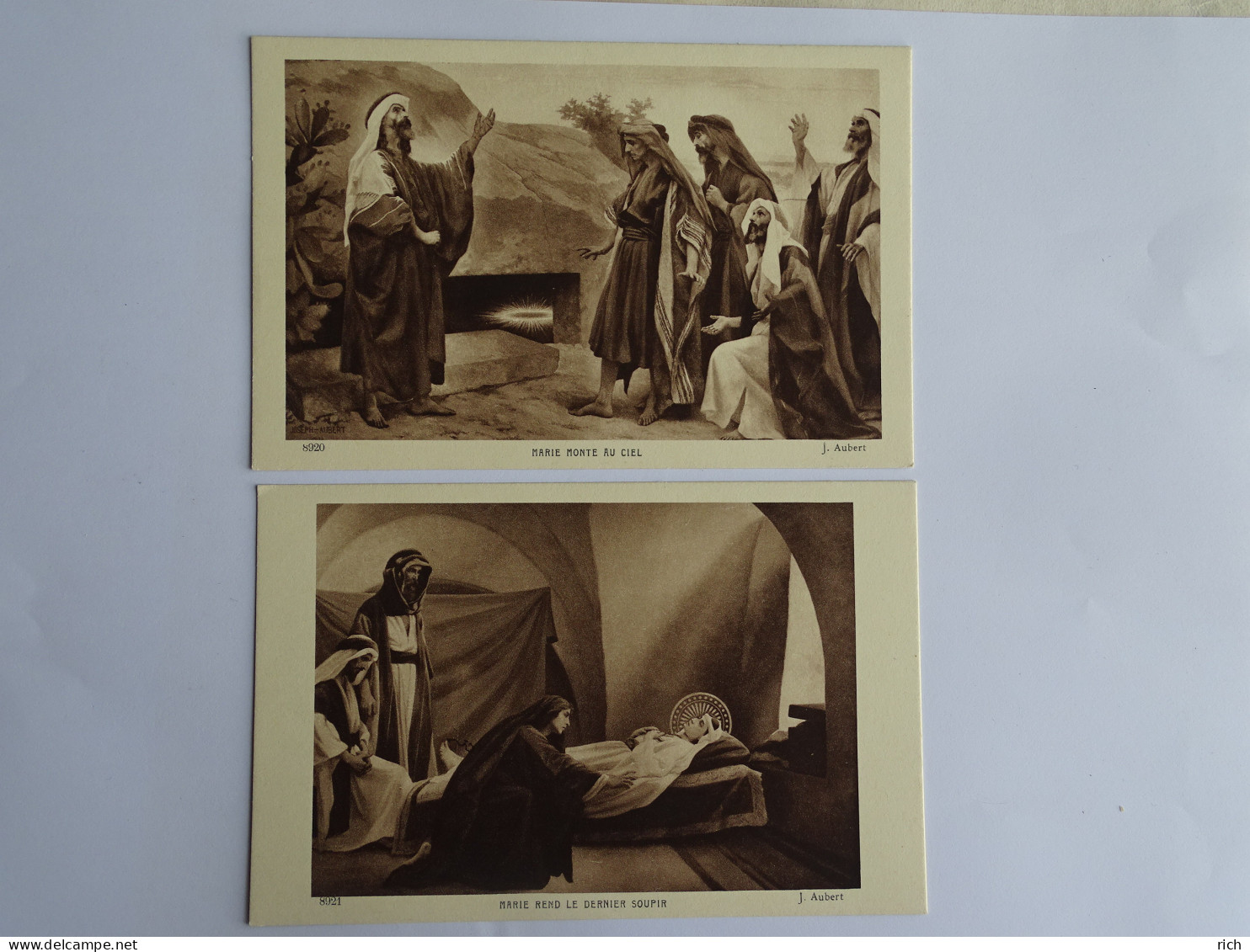 CPA - Lot De 7 Cartes - J. Aubert - Série Religion - Marie ... Jésus ... - Collezioni E Lotti