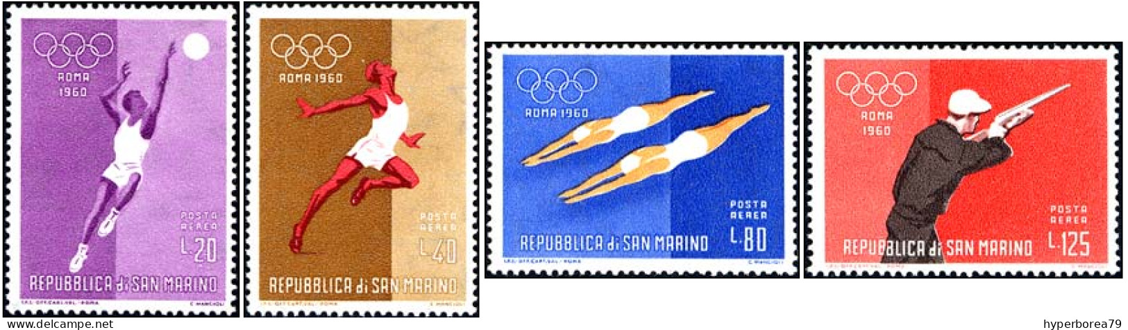 San Marino 520/29 + A132/35 - Olympic Games 1960 Airmail - MNH - Estate 1960: Roma