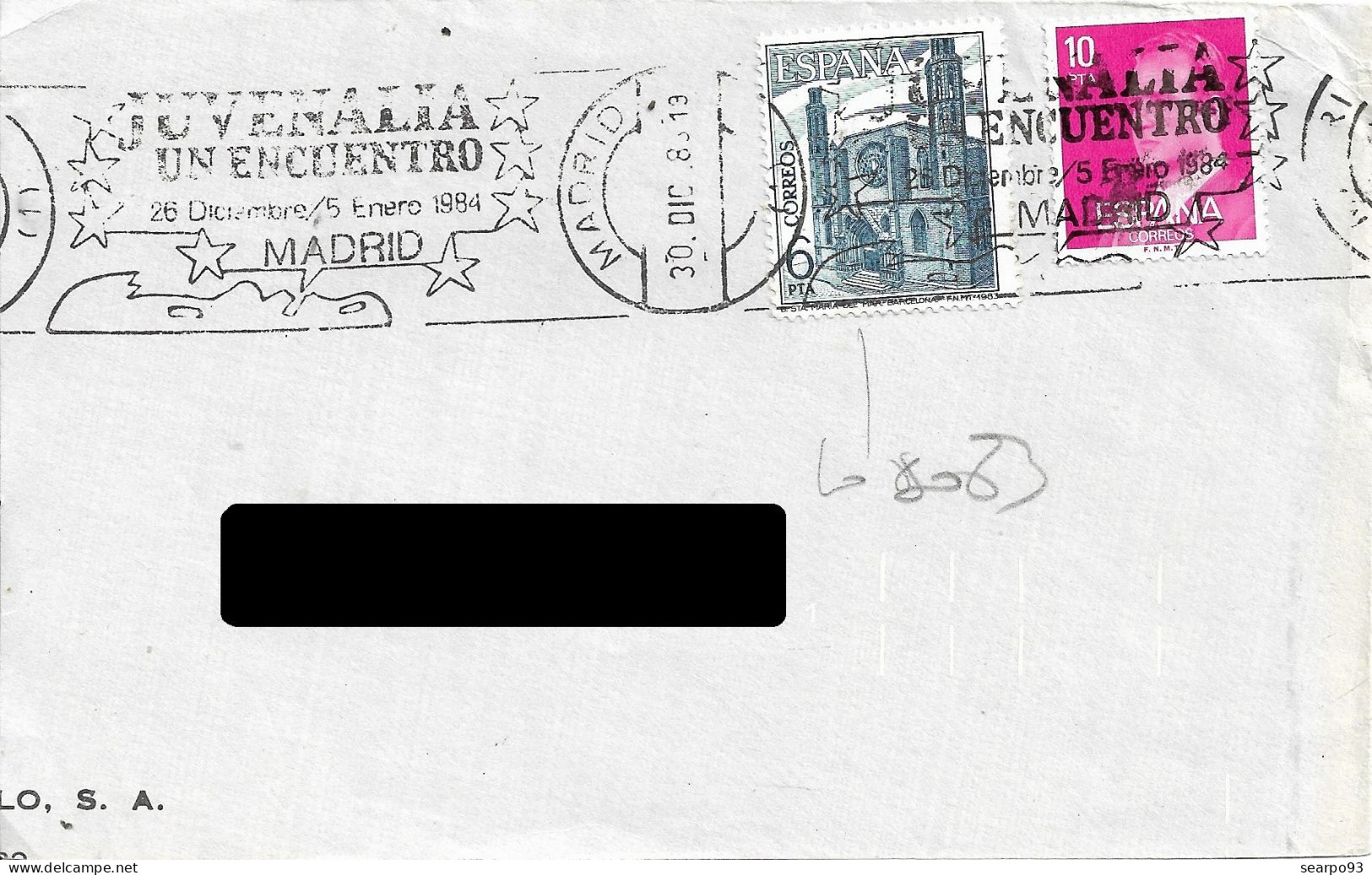 SPAIN. POSTMARK JUVENALIA. MADRID. 1983 - Altri & Non Classificati