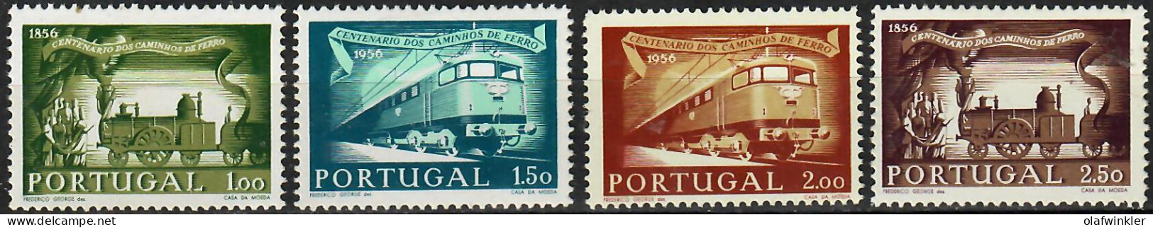 1956 Caminhos De Ferro Em Portugal AF 821-4 / Sc 818-21 / YT 831-4 / Mi 850-3 Novo / MNH / Neuf / Postfrisch [zro] - Ungebraucht