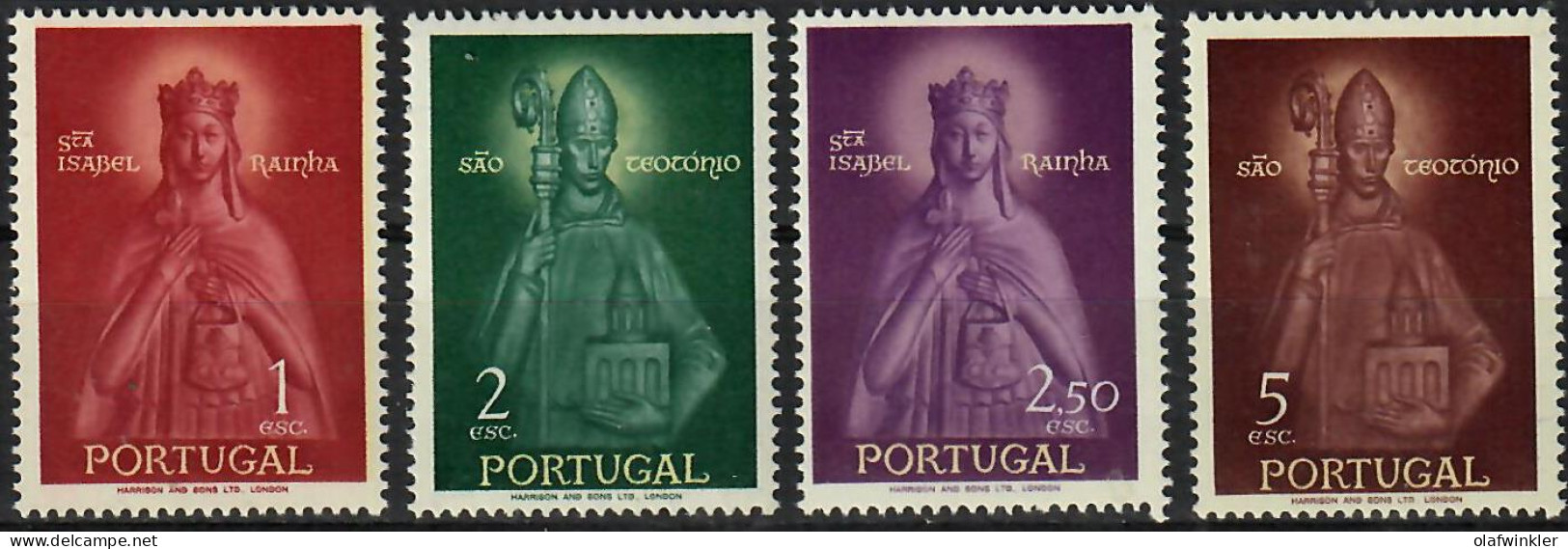 1958 Rainha Santa Isabel E São Teotónio AF 835-8 / Sc 832-5 / YT 845-8 / Mi 864-7 Novo / MNH / Neuf / Postfrisch [zro] - Ungebraucht