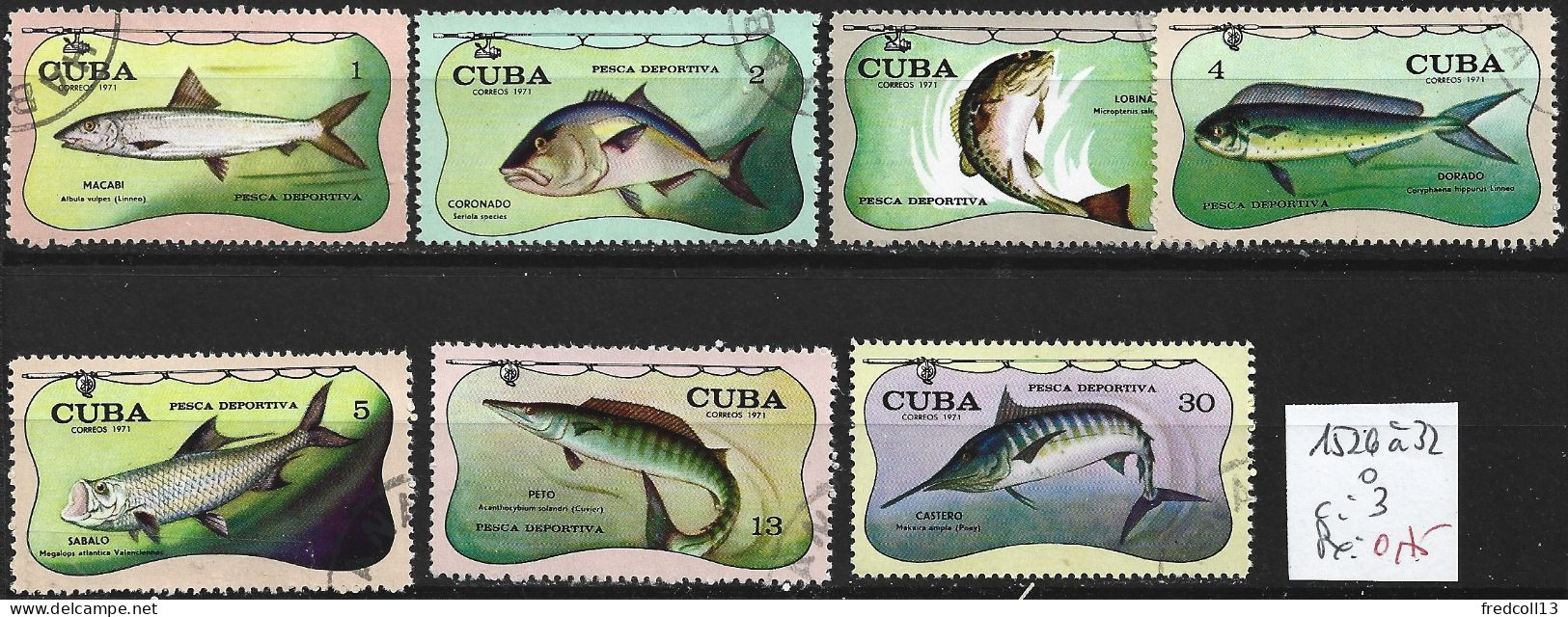 CUBA 1526 à 32 Oblitérés Côte 3 € - Used Stamps