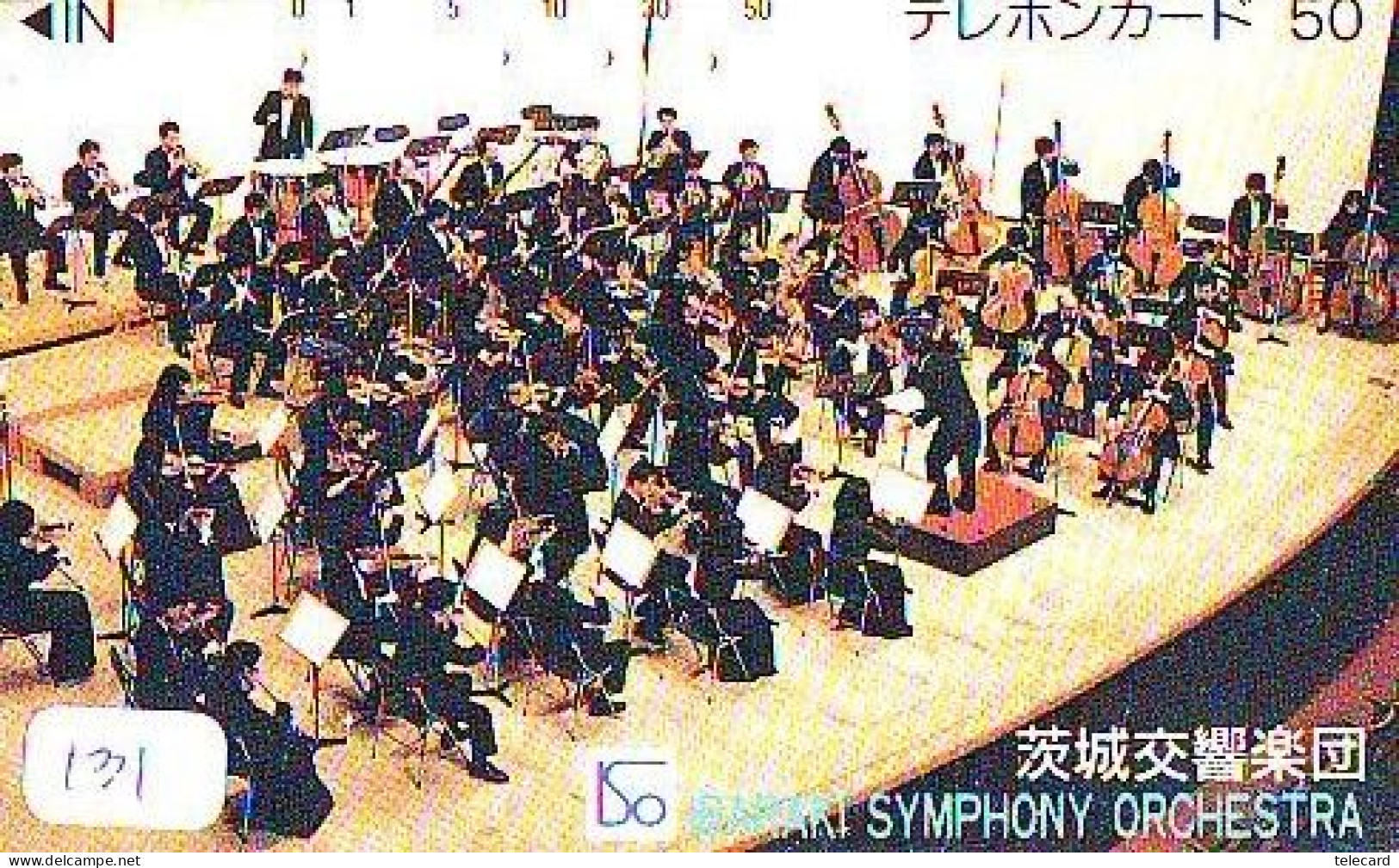 TELECARTE JAPON *  CHEF D ' ORCHESTRA * IBARAKI SYMPHONY ORCHESTRA (131) Conductor *  MUSIC * PHONECARD JAPAN * CONCERT - Musique