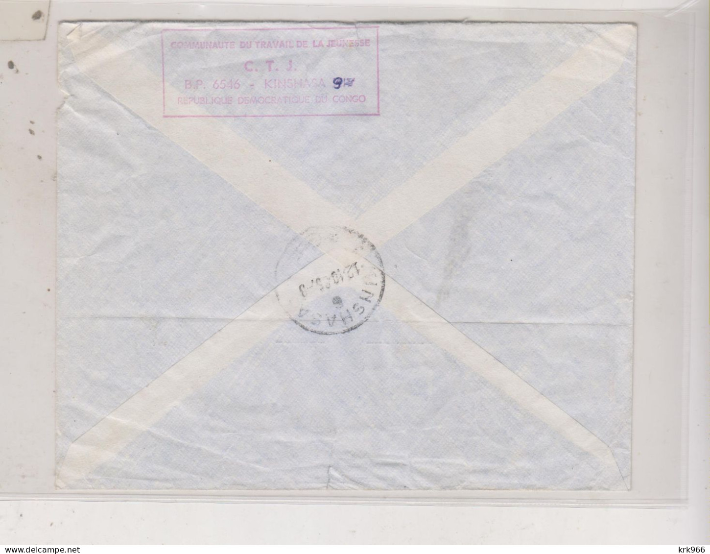 CONGO KINSHASA LEOPOLDVILLE 1966 Registered   Airmail Cover To Austria - Brieven En Documenten