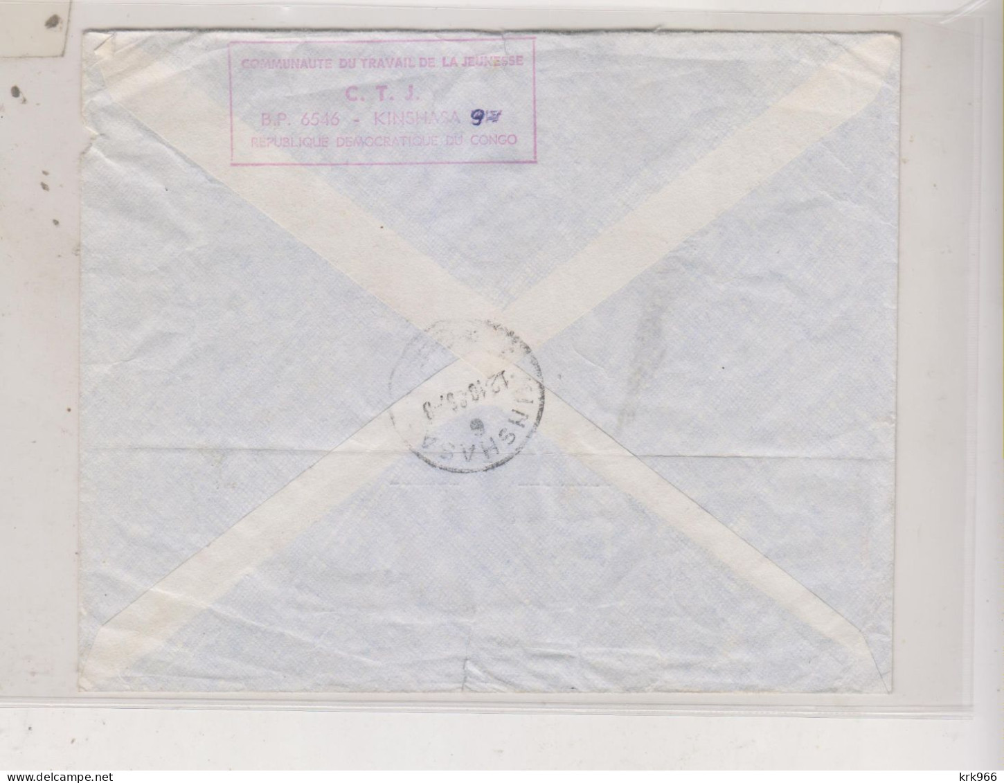 CONGO KINSHASA LEOPOLDVILLE 1966 Registered   Airmail Cover To Austria - Storia Postale