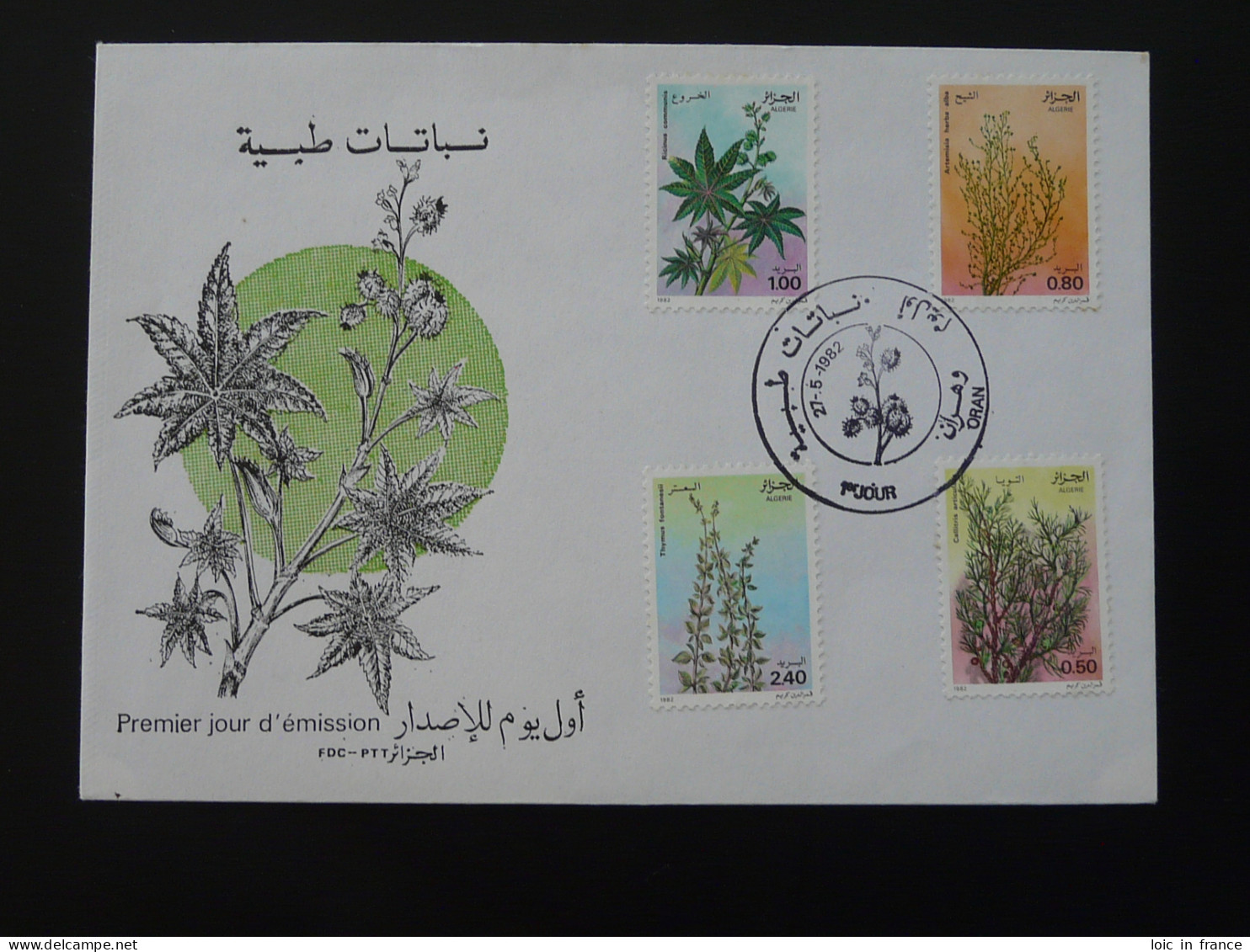 FDC Plantes Médicinales Algérie 1982 - Heilpflanzen