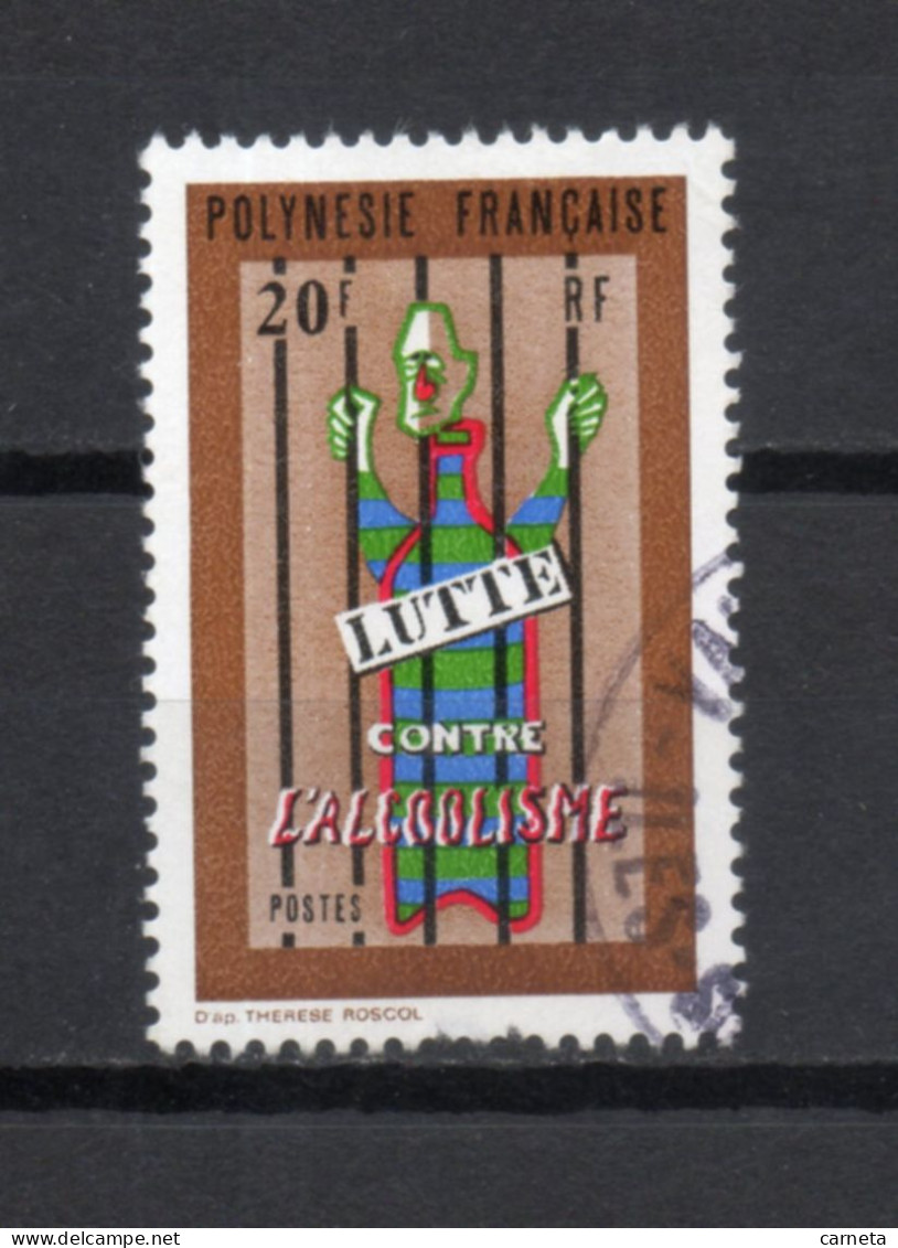 POLYNESIE  N°  92   OBLITERE   COTE  5.50€   LUTTE CONTRE L'ALCOOLISME  VOIR DESCRIPTION - Used Stamps